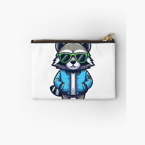 Item preview, Cartoon Raccoon in Bomber Jacket and Lime Shades – Street-Style Animal Art designed and sold by Confuzz1ed.