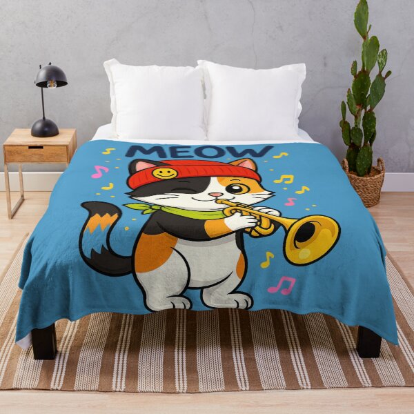 Item preview, Calico Trumpeter Kitten – Cute Cat with Trumpet and Urban Style designed and sold by Idelab-11.