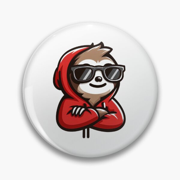 Item preview, Relaxed Cartoon Sloth in Hoodie and Shades – Chill Vibes Animal Art designed and sold by Confuzz1ed.