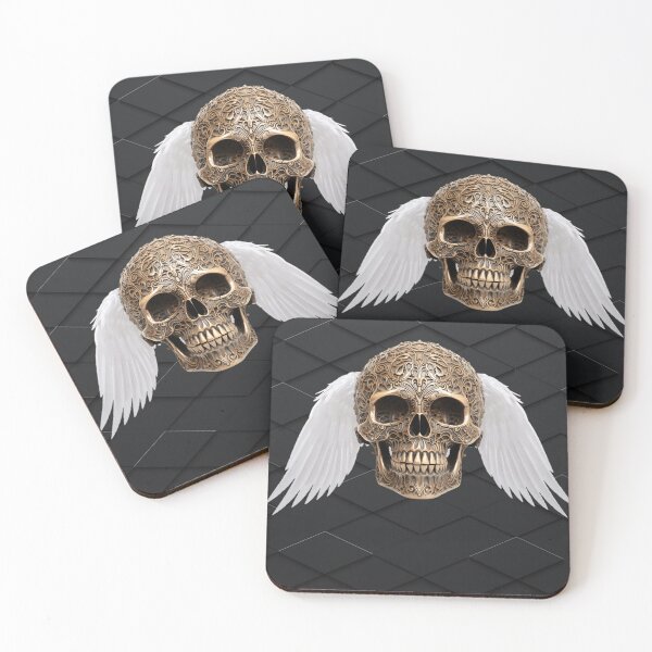 Item preview, Golden Skull with Wings – Dark Angel Aesthetic designed and sold by Creative Design Studio.