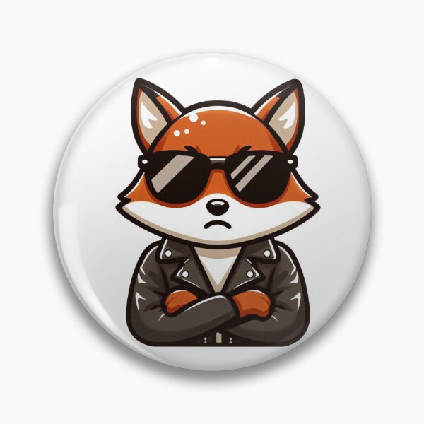 Item preview, Cartoon Fox in Leather Jacket and Sunglasses – Confident Cool Animal Art designed and sold by Confuzz1ed.