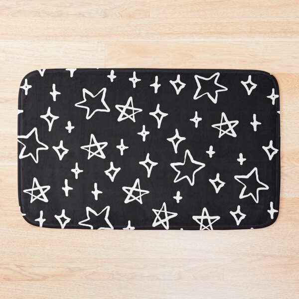 Item preview, Hand Drawn White Stars Texture Pattern designed and sold by Farissa Designs.
