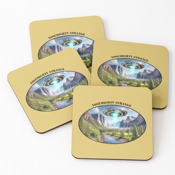 Item preview, Yosemite Valley with Waterfalls and a Flying Saucer in the Sky URM designed and sold by urmaddad.