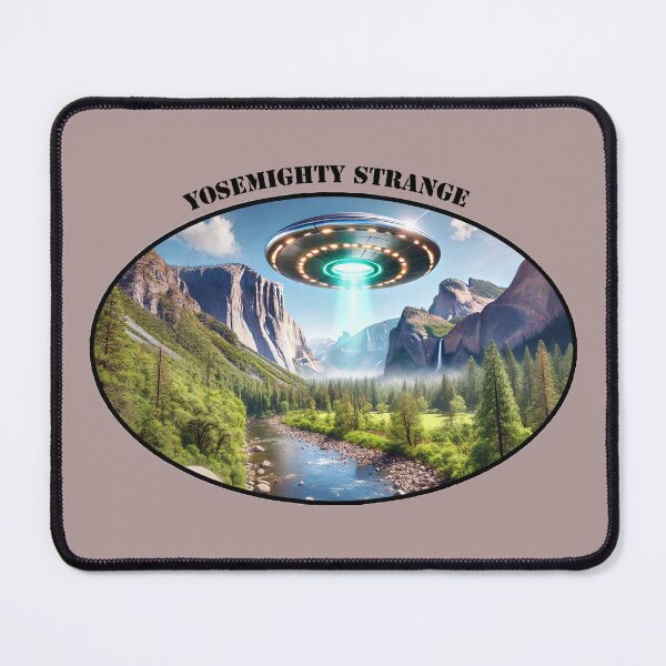 Item preview, Yosemite Valley with Waterfalls and a Flying Saucer in the Sky URM designed and sold by urmaddad.