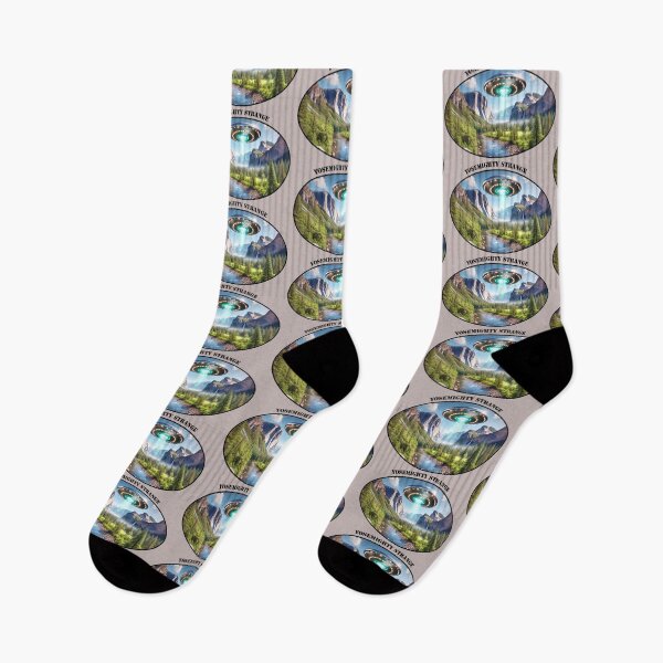 Item preview, Yosemite Valley with Waterfalls and a Flying Saucer in the Sky URM designed and sold by urmaddad.