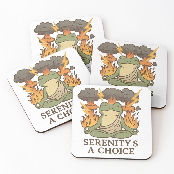 Item preview, Serenity Frog – Zen in Chaos Funny Meditation Design designed and sold by SightbySteve.