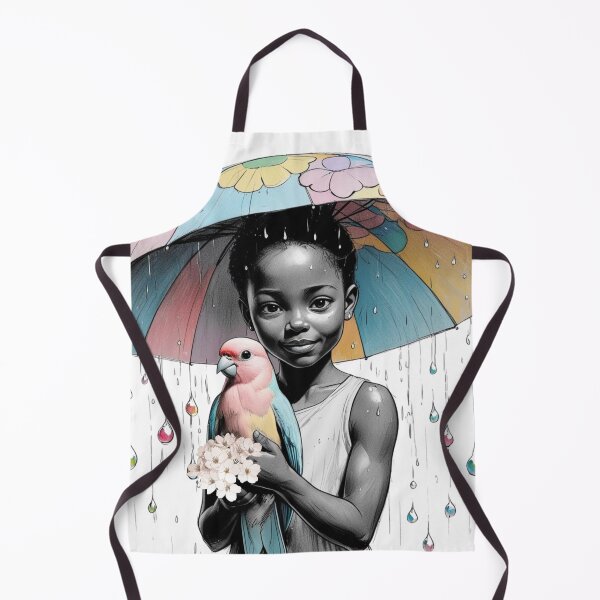 Item preview, Girl With a Parrot and a Colorful Umbrella  designed and sold by AlinaSCorner.