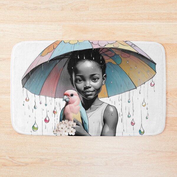 Item preview, Girl With a Parrot and a Colorful Umbrella  designed and sold by AlinaSCorner.