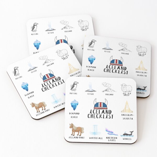 Item preview, Iceland Checklist Sticker Sheet – Geysers, Volcanoes, Northern Lights & More designed and sold by BlesstB.
