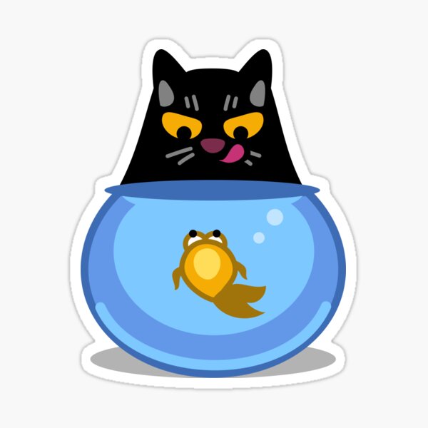 Funny Catfish Tshirt and Stickers - Cat Gifts for Catfish lovers everywhere! Sticker