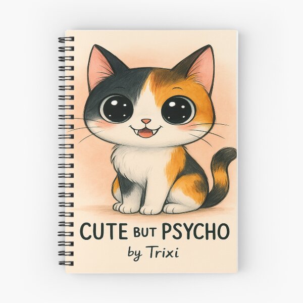 Item preview, Cute but Psycho – Calico Chaos Edition designed and sold by TrixiDesigns.