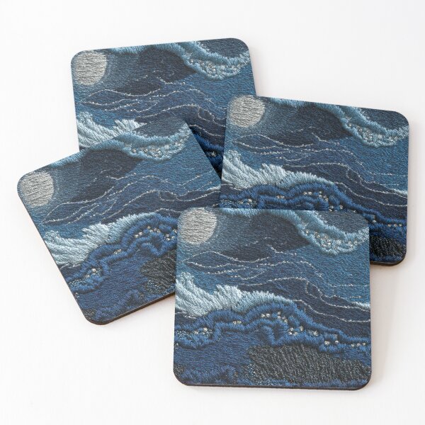 Item preview, Midnight Embroidered Ocean designed and sold by RyanPhamDesigns.