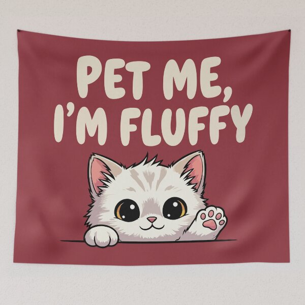 Item preview, Pet Me, I’m Fluffy designed and sold by Amir Faysal.