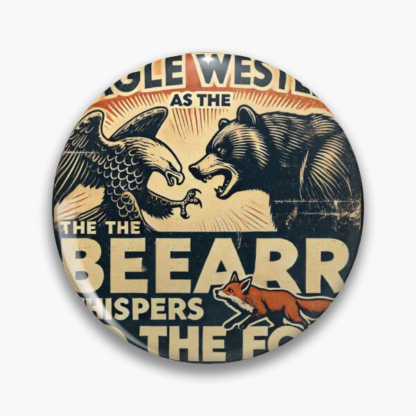 Item preview,  Vintage Wildlife Poster - "Eagle Wrestles Bear as Fox Whispers" Nature Allegory designed and sold by freackly.