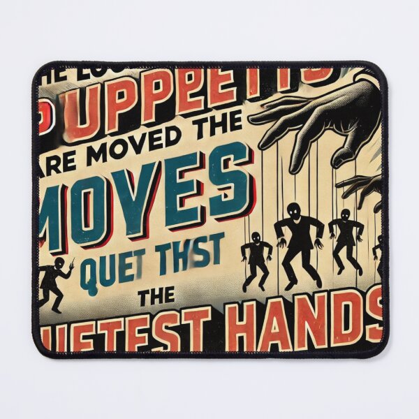 Item preview, Vintage Propaganda Style Poster - "The Loudest Puppets" Political Commentary Art designed and sold by freackly.
