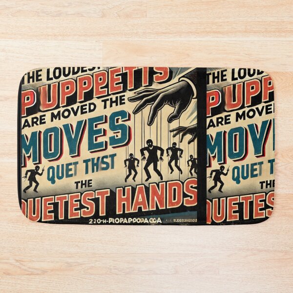 Item preview, Vintage Propaganda Style Poster - "The Loudest Puppets" Political Commentary Art designed and sold by freackly.
