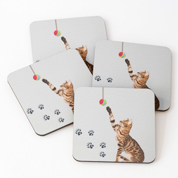 Item preview, Playful Cat Pawing a Ball – Cute Pet Design designed and sold by Creative Design Studio.