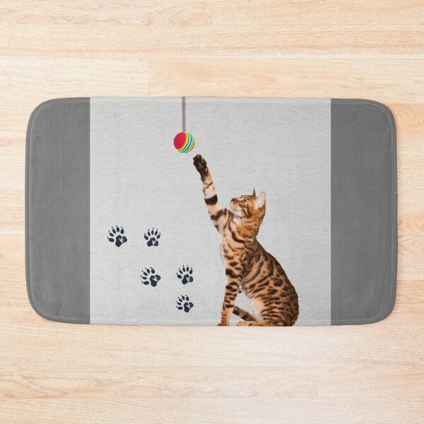 Item preview, Playful Cat Pawing a Ball – Cute Pet Design designed and sold by Creative Design Studio.
