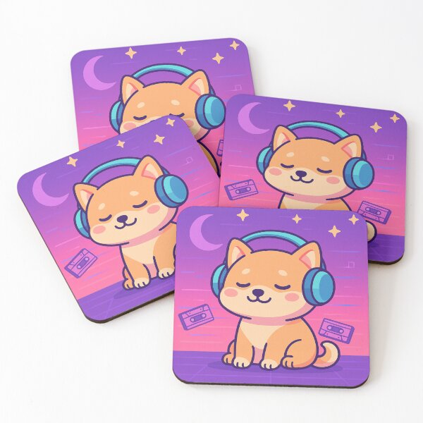 Item preview, Headphones On, World Off –Lo-Fi Shiba Inu Vibes designed and sold by Together-in-calm.