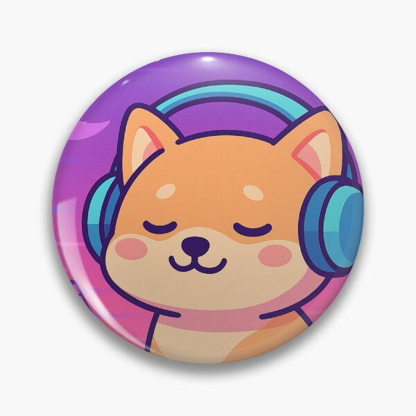 Item preview, Headphones On, World Off –Lo-Fi Shiba Inu Vibes designed and sold by Together-in-calm.