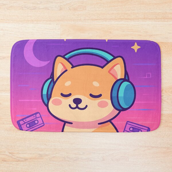 Item preview, Headphones On, World Off –Lo-Fi Shiba Inu Vibes designed and sold by Together-in-calm.