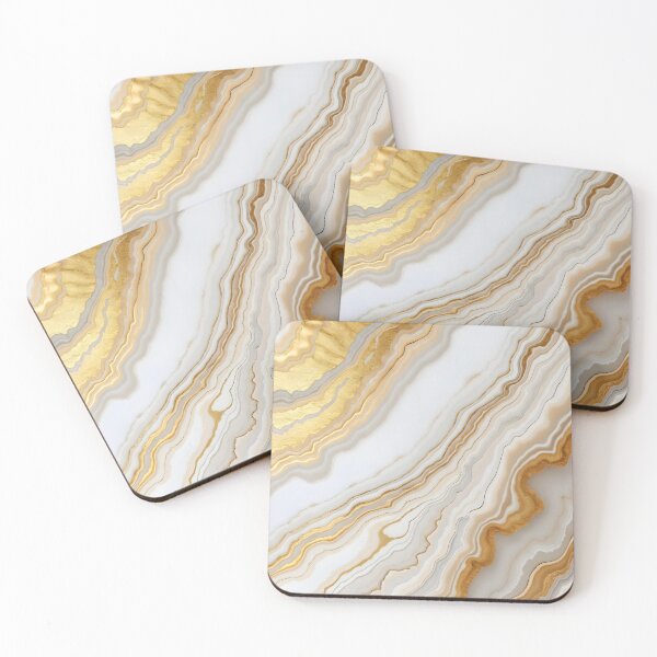 Item preview, Luxury Gold White Marble Agate Trendy Collection designed and sold by TrendyDesigne412.