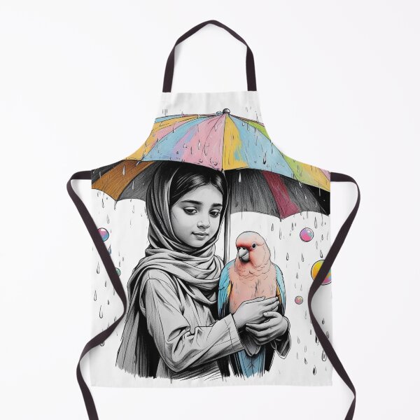 Item preview, Girl With a Parrot and a Colorful Umbrella 2 designed and sold by AlinaSCorner.