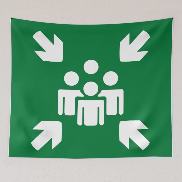 Item preview, Assembly sign, meeting point signage, safety and information designed and sold by Panneaux et signalisations - NPOITEVIN.