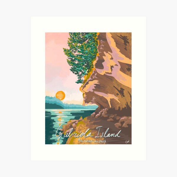 Item preview, Gabriola Island travel poster designed and sold by Capri Sadler.