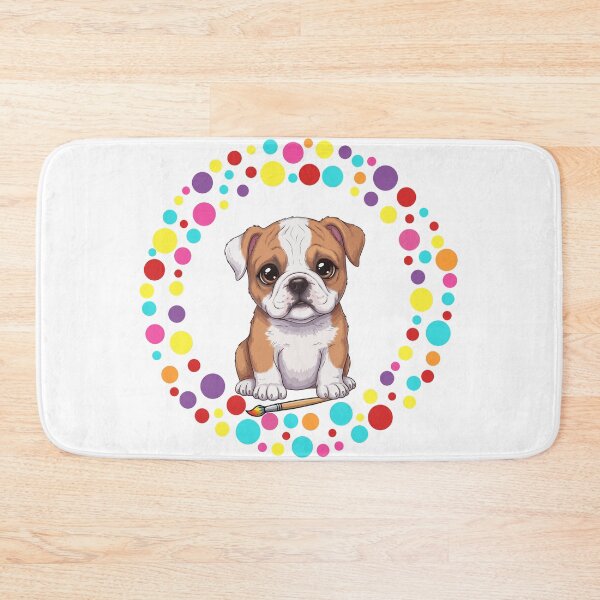 Item preview, Celebrate Dot Day with My American Bulldog– Colorful Dog Art designed and sold by The Real Life Symphony.
