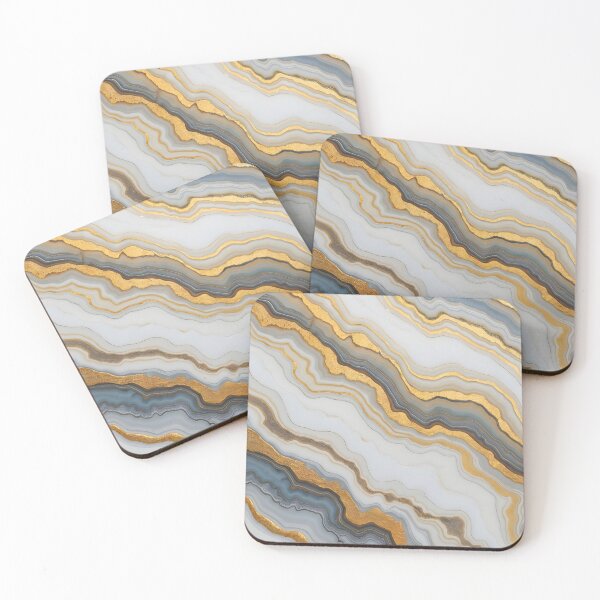 Item preview, Gold White Luxury Marble Agate Trendy Collection designed and sold by TrendyDesigne412.
