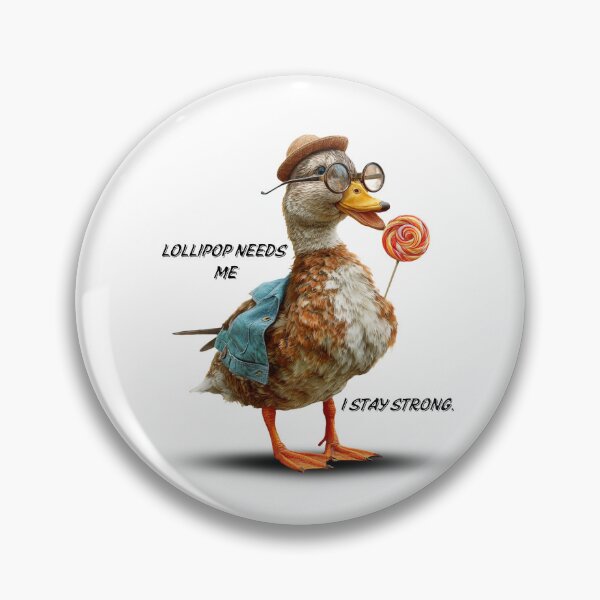 Item preview, Lollipop Needs Me – Funny Duck Meme Sticker designed and sold by MomentumbyOla.