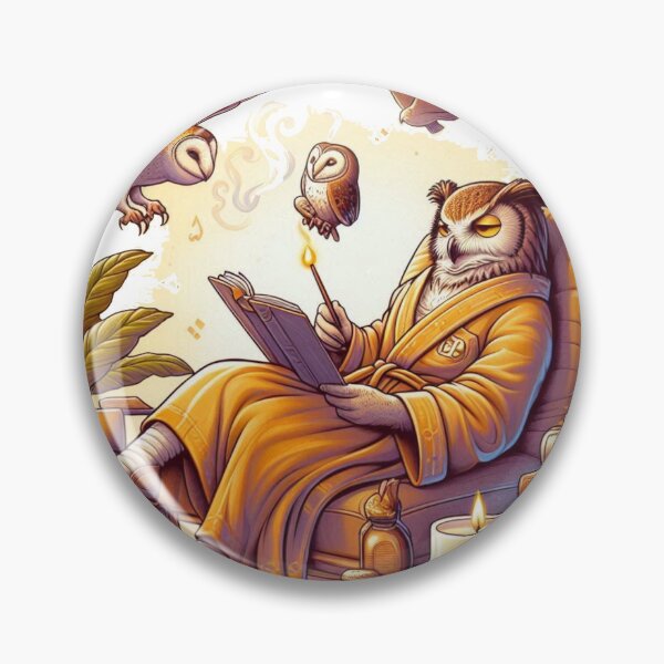 Item preview,  Cozy Owl Reading Scene - Whimsical Autumn Illustration with Books and Candles designed and sold by freackly.