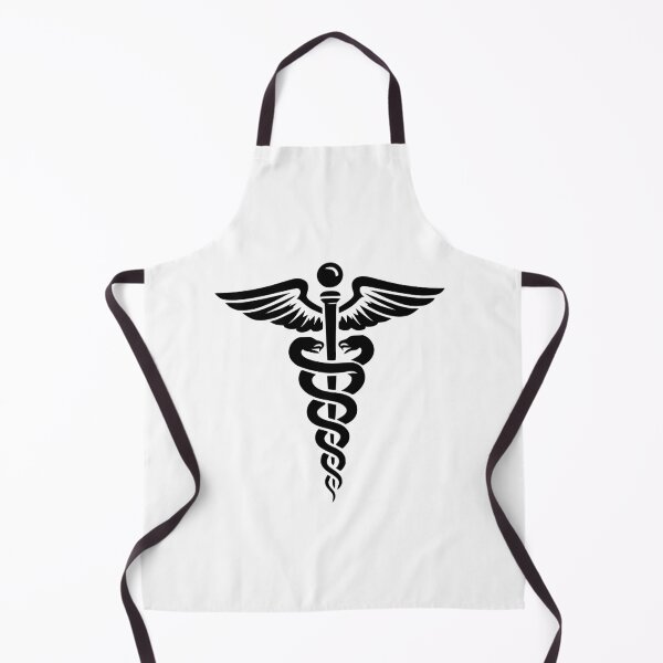 Item preview, Black Minimal Caduceus Symbol – Medical Art with Snakes and Wings designed and sold by EmeraldeaArt.