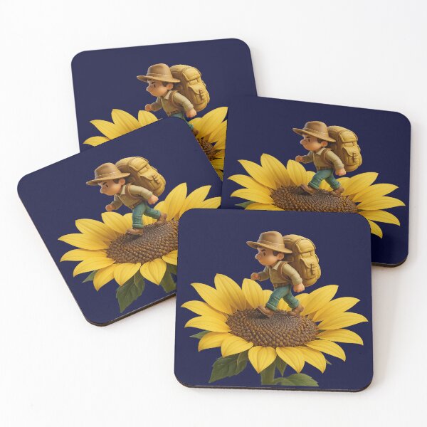 Item preview, A tiny adventurer bravely walks across the center of a sunflower designed and sold by Girih.