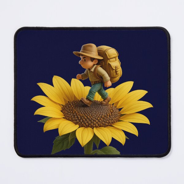 Item preview, A tiny adventurer bravely walks across the center of a sunflower designed and sold by Girih.