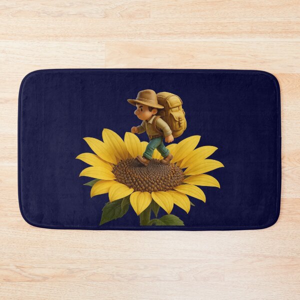Item preview, A tiny adventurer bravely walks across the center of a sunflower designed and sold by Girih.
