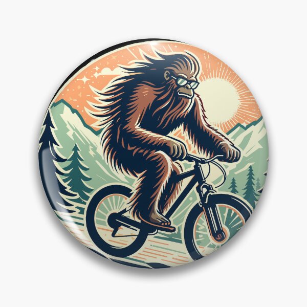 Item preview, Sasquatch Riding A Mountain Bike - Bigfoot designed and sold by RaceDayRags.