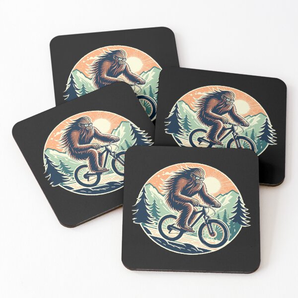 Item preview, Sasquatch Riding A Mountain Bike - Bigfoot designed and sold by RaceDayRags.