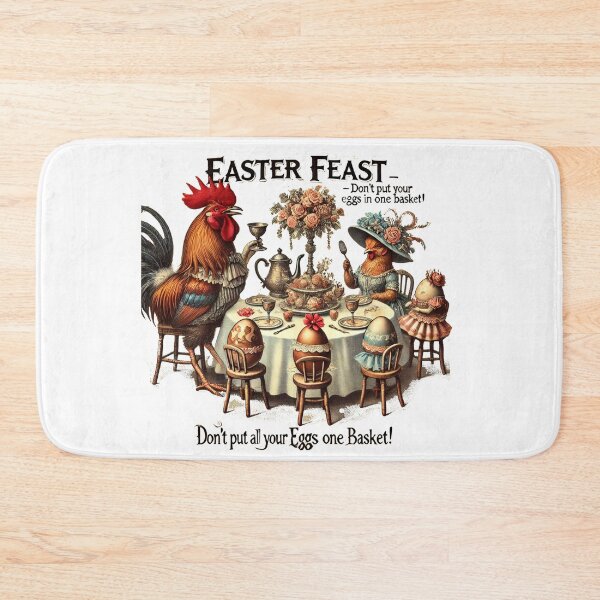 Item preview,  Whimsical Easter Feast - Victorian Chickens Tea Party with Diversification Message designed and sold by freackly.
