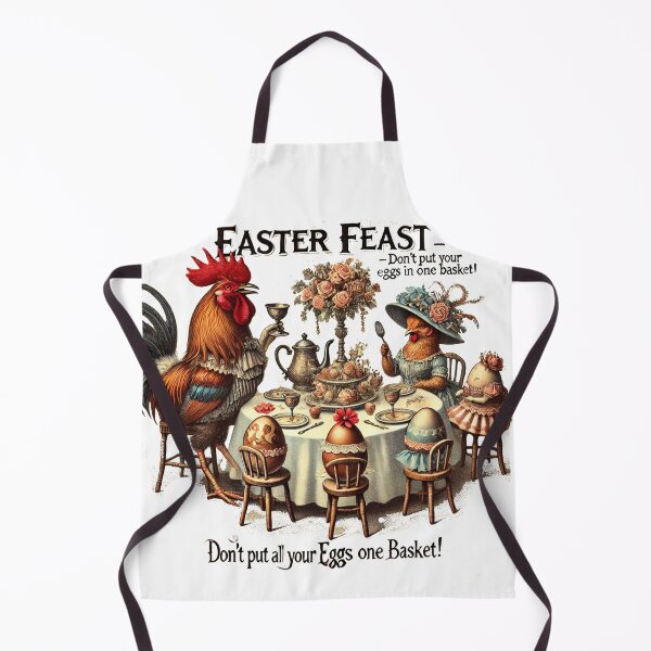 Item preview,  Whimsical Easter Feast - Victorian Chickens Tea Party with Diversification Message designed and sold by freackly.
