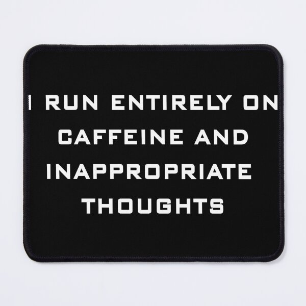 Item preview, Caffeine and Inappropriate Thoughts – Skull Quote Design designed and sold by BoneShakerLab.