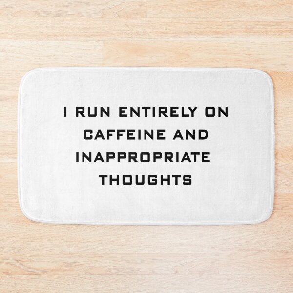 Item preview, Caffeine and Inappropriate Thoughts – Skull Quote Design designed and sold by BoneShakerLab.