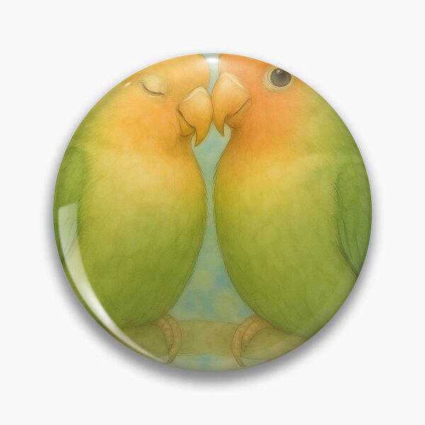 Item preview, Watercolor two parakeets Art | Cute two parakeets Lover Gift | Pet Portrait Design designed and sold by eldoca.