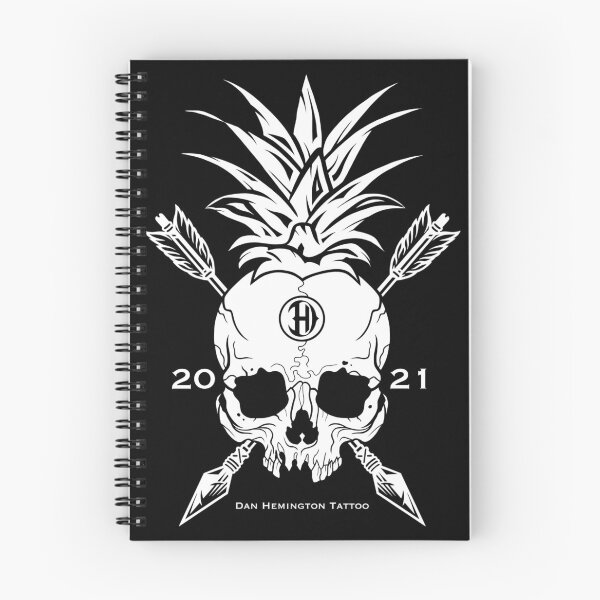 Item preview, Pineapple crossed arrows skull designed and sold by DH-Tattoo.