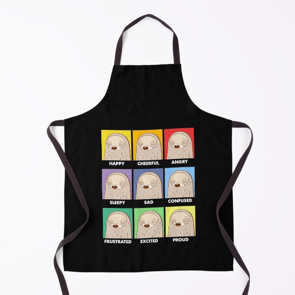 Item preview, 9 Moods, 1 Sloth Face – Funny Kawaii Design - White Text designed and sold by NiceHatHarry.