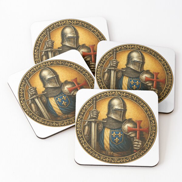 Item preview, Epic French Medieval Warrior  Royal Fleur de Lis Flag Design designed and sold by historyandmore.