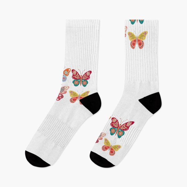Item preview, Colorful Floral Butterfly Illustrations | Cute Folk Art Butterfly Design designed and sold by PnrArtDesign.