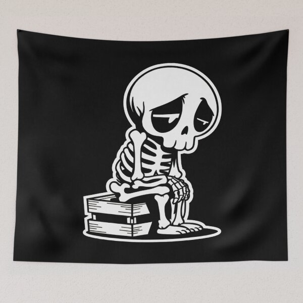 Item preview, Sad Cute Skull – Kawaii Emo Vibes designed and sold by martin max.
