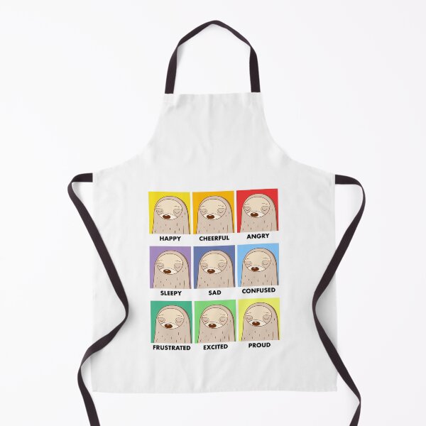 Item preview, 9 Moods, 1 Sloth Face – Funny Kawaii Design - Black Text designed and sold by NiceHatHarry.